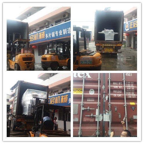 2018年5月發(fā)往馬來(lái)西亞--全自動(dòng)原木多片鋸、原木多片鋸、清邊機(jī)、磨鋸片機(jī)