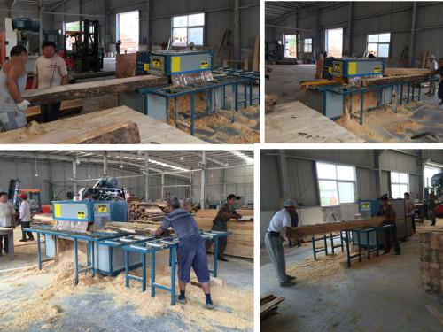 安徽客戶方木多片鋸現(xiàn)場加工