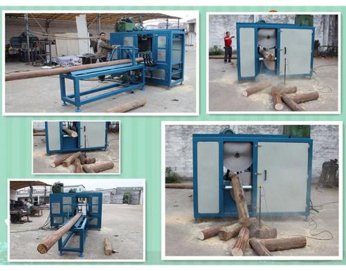 斷木機(jī)-截?cái)鄼C(jī)-能鋸直徑大500原木-客戶試機(jī)加工現(xiàn)場(chǎng)