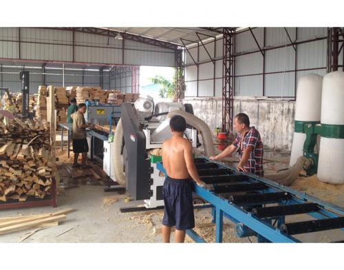 多片鋸連接上下刨機(jī)-加工建筑方生產(chǎn)線-大型方木多片鋸高100寬400
